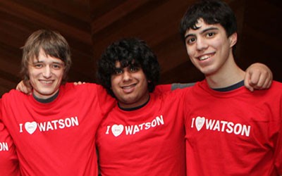 Three Upsilon Pi Epsilon students