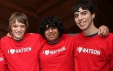 Three Upsilon Pi Epsilon students